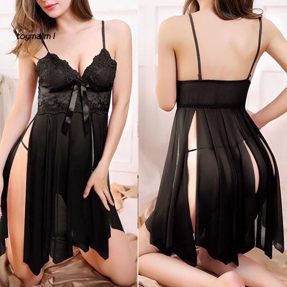 [Mã FASHIONT4WA2 giảm 10K đơn 50K] Váy Ngủ 2 Dây Xuyên Thấu Gợi Cảm Cho Nữ | BigBuy360 - bigbuy360.vn