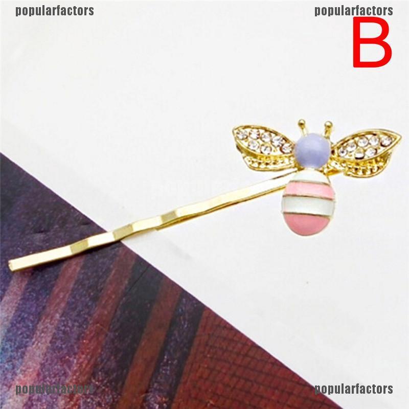 Kẹp Tóc Hình Chú Ong Đính Đá Dễ Thương Cho Nữ