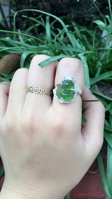 Nhẫn hồ ly to đính đá nhân tạo đủ màu