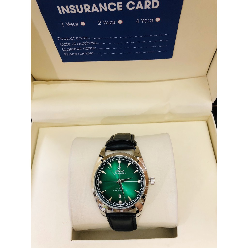 Đồng hồ nam 0mega- Lục Bảo 38mm, Dây da | BigBuy360 - bigbuy360.vn