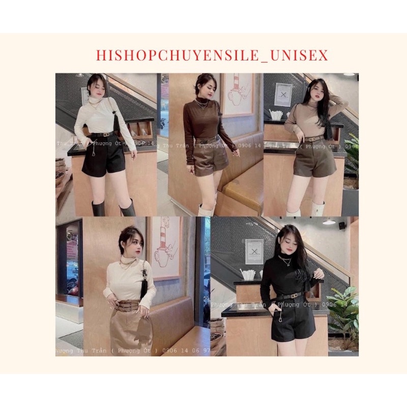 Áo Len Tăm Cổ 2 Phân - Chất Len Gân - Dành cho người dưới 55kg