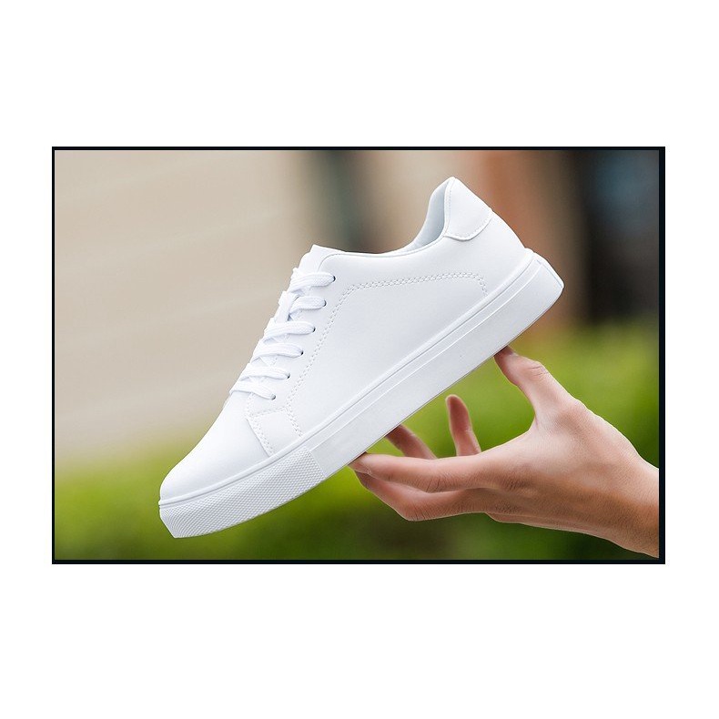 Giày sneaker nam độn đế tăng chiều cao ẩn (Trắng) FREESHIP ĐƠN (99K)