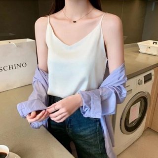 Áo hai dây lụa vải Hàn cao cấp Madela