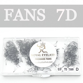 Mi Fan Sẵn 7D ROYAL EYELASH Lông Chồn Cao Cấp / 500- 1000 fan / C,CC,D, 0.07