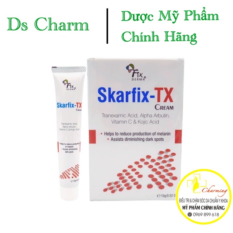 [NHẬP KHẨU ]Kem sáng da mờ thâm nám Fixderma SKARFIX TX CREAM 15g