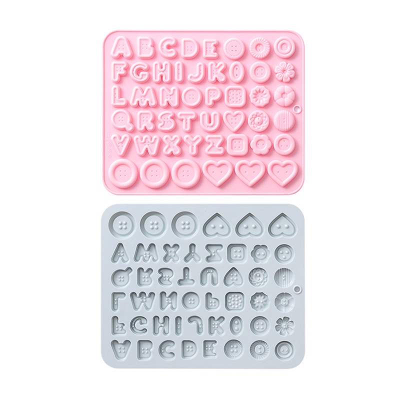 Khuôn Silicone Làm Sô Cô La In Chữ Cái Và Nút Cài Dễ Sử Dụng