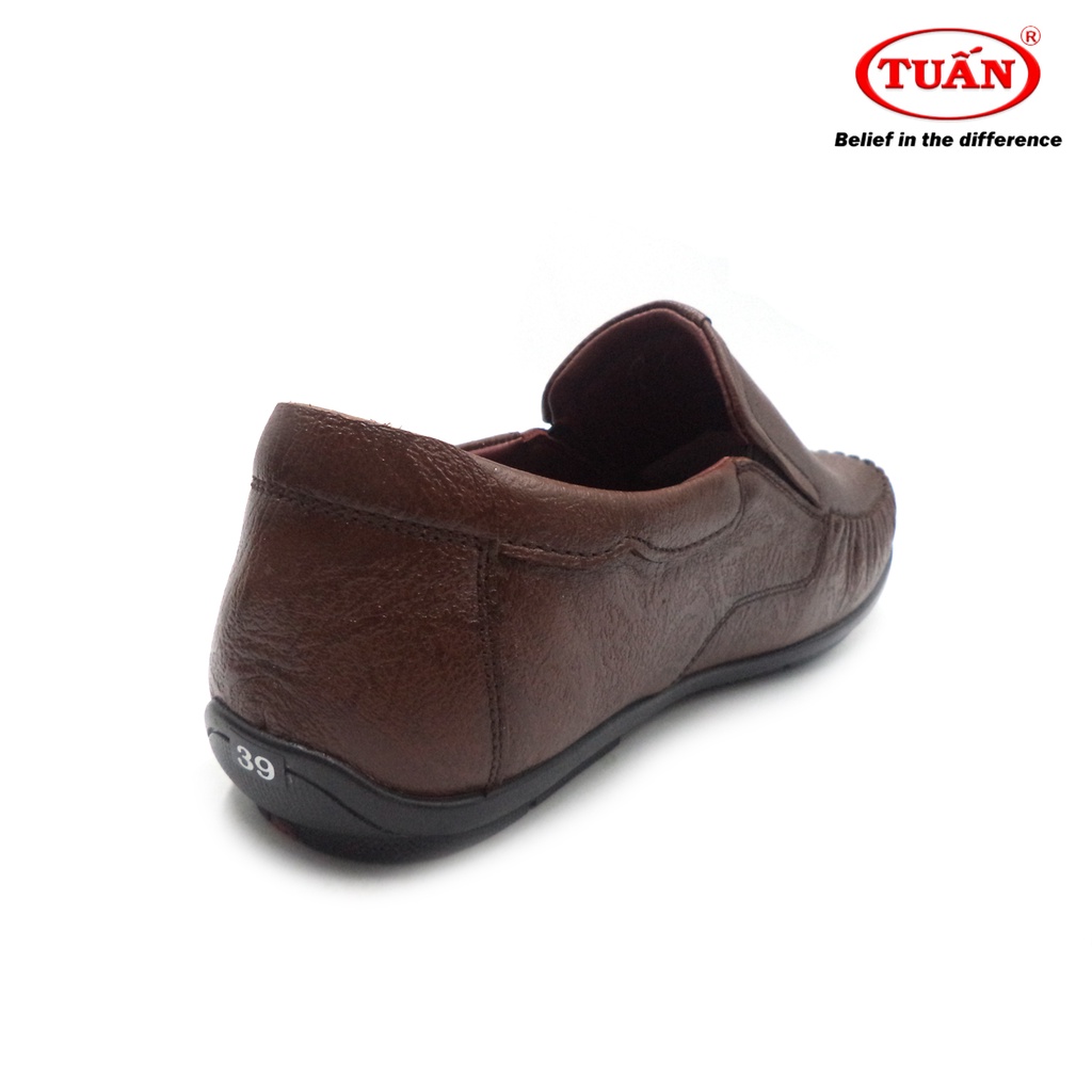 Giày da nam giày lười nam da bò thương hiệu Tuấn GXHU-043