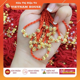 🔴ĐANG SALE - VÒNG ĐEO TAY 5 HẠT CHÂU MAY MẮN - DÂY MÀU ĐỎ - PHÙ HỢP CẢ NAM LẪN NỮ.