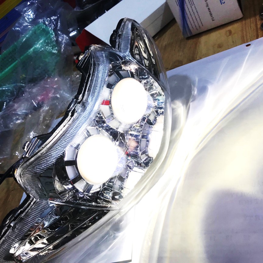 Đầu đèn pha led mắt cú dành cho xe Wave 2002
