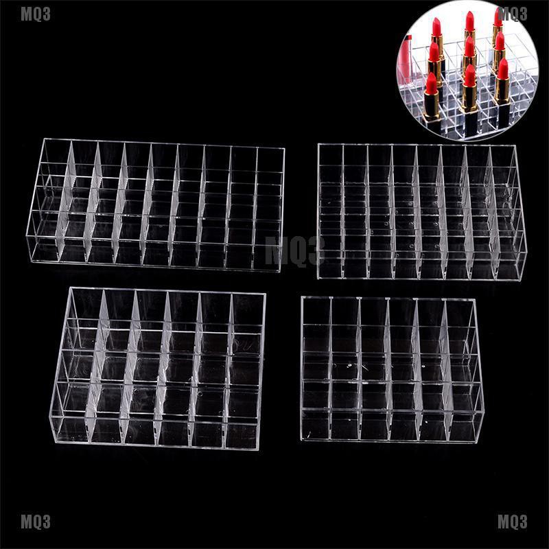 (hàng Mới Về) Khay Đựng Son Môi 24 / 36 / 40 Ngăn Bằng Acrylic Tiện Dụng