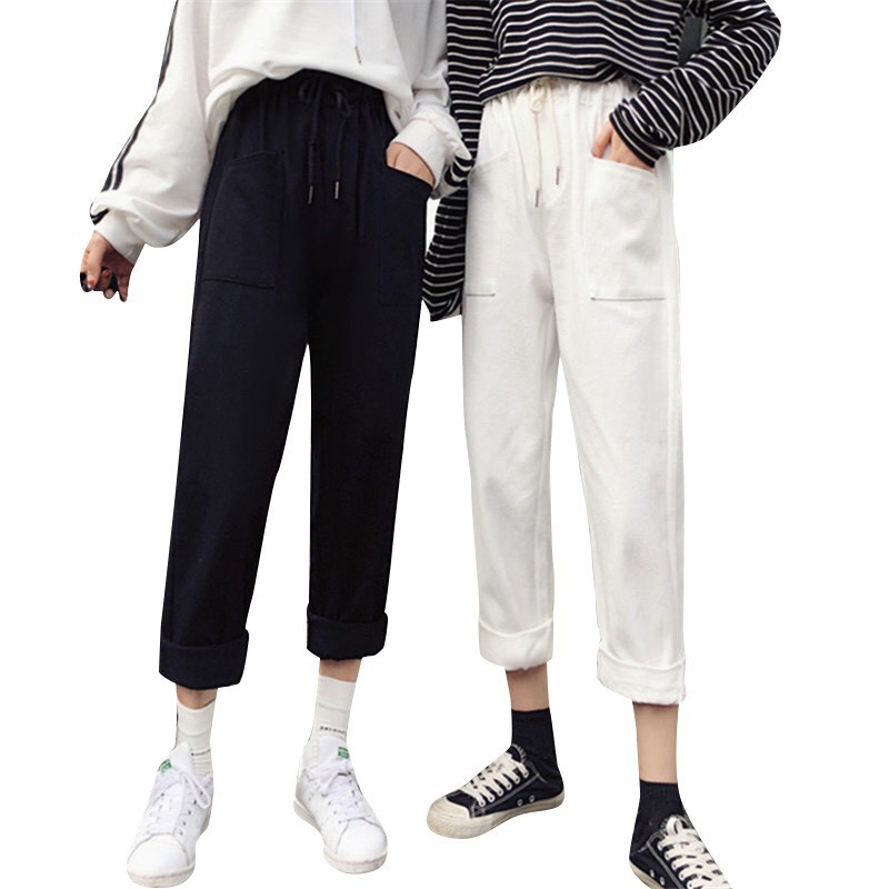 QUẦN BAGGY NỮ ỐNG XUÔNG CÓ TUI PHONG CÁCH SẮN GẤU, CHẤT KAKI - 2 MÀU THỜI TRANG BTQ545