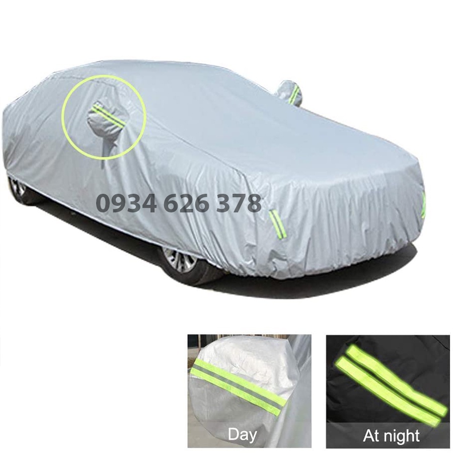 [LOẠI 1] Bạt che kín bảo vệ xe ô tô Sunny tráng bạc 3 lớp vải dù Oxford , bạt phủ trùm bảo vệ xe oto