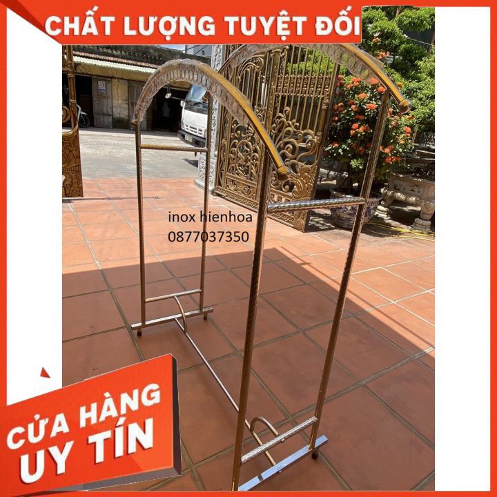 [ Giá xưởng sản xuất ] Giá phơi quần áo 2 tầng khung inox - Hiền Hoa - Giá treo quần áo khung inox Chuẩn 100%