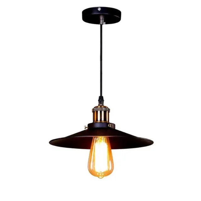 Đèn thả cổ điển chao đĩa trơn nông, đèn decor trang trí quán cafee, nhà hàng