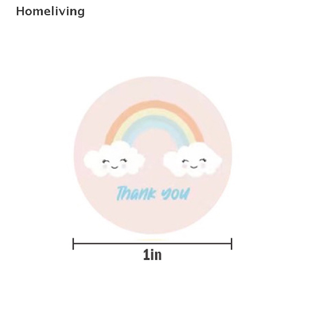 Set 500 Sticker Tròn Họa Tiết Hoạt Hình Thank You Dễ Thương Để Trang Trí