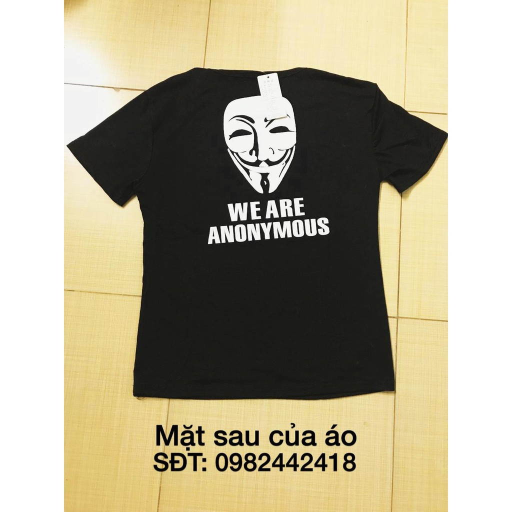 Áo Hacker Anonymous (trắng, đen)