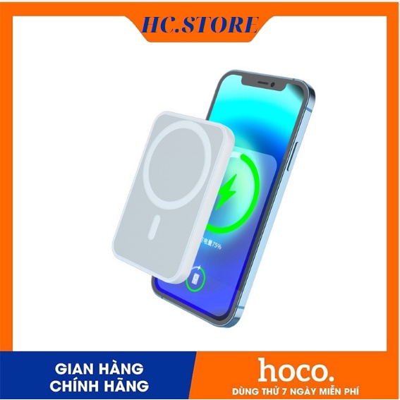 Sạc Không Dây Magsafe, Sạc Dự Phòng Từ Tính, Sạc Nhanh Cho Iphone 12/13 Pin 5000mah Mini Nhỏ Gọn Cao Cấp