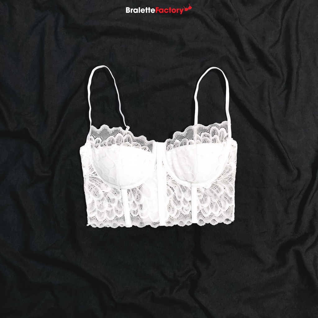 [Tặng mã 30k] Áo lót ren croptop trắng, áo ngực croptop, áo lót đẹp mặc đi chơi, có gọng, mút lót [mẫu N31] | BigBuy360 - bigbuy360.vn