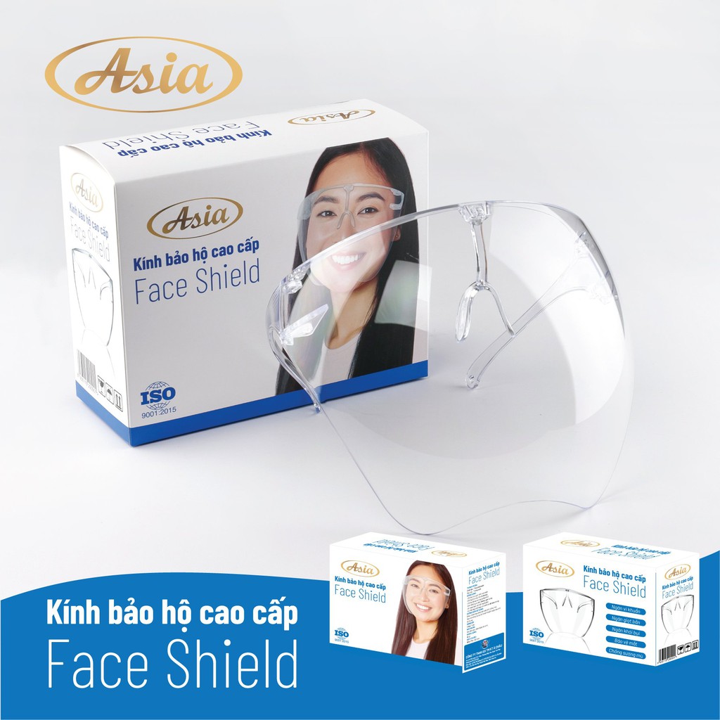 Kính bảo hộ ASIA face shield phòng chống giọt bắn, chống dịch đã xử lý Nano