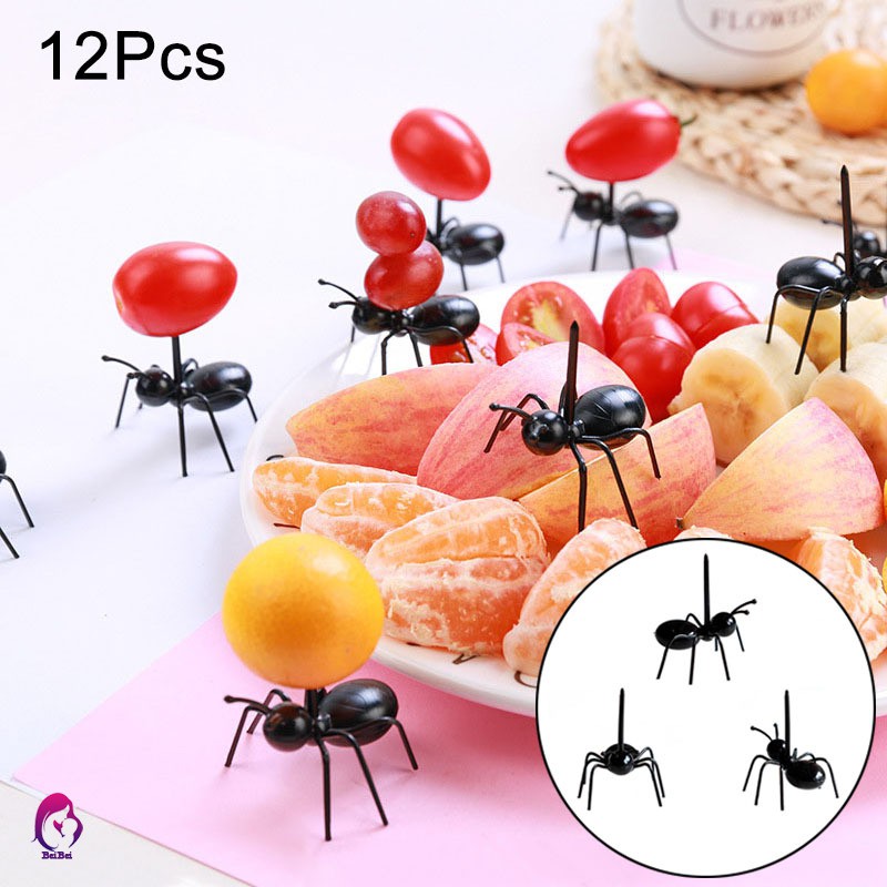 【Hàng mới về】 Animal Farm Ant Fruit Fork Mini Cartoon Children Food Fruit Party Decor 