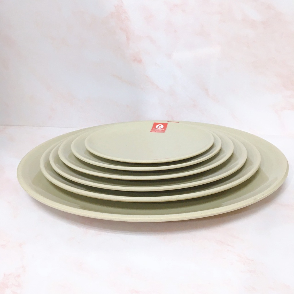 Đĩa Tròn Ảo SUPERWARE Nhựa Phíp 100% Melamine Nâu Đá - Stone