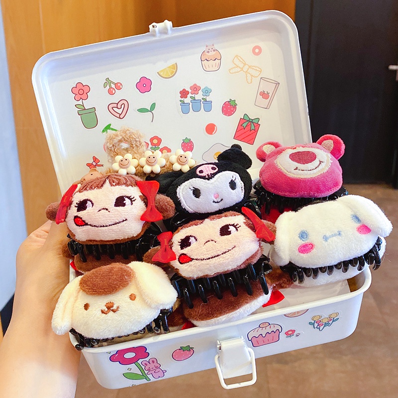 Kẹp tóc hình chú chó hoạt hình nhồI bông phong cách hàn quốc đáng yêu