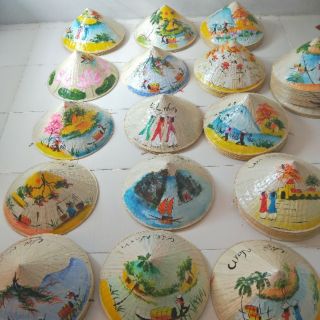 Combo 5 -10 nón lá vẽ 30cm du lịch quà tặng nhỏ gọn