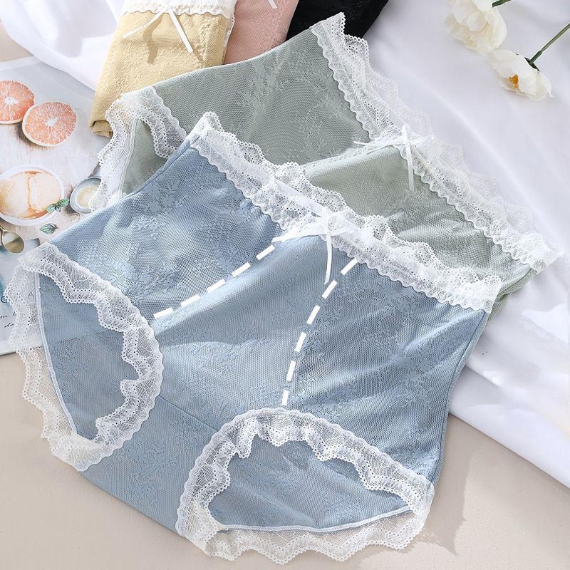 AOFEIQIKE AOFEIQIKE Quần Lót Ren Mỏng Mềm Mại Ôm Bụng Co Giãn Tốt Thoáng Khí Gợi Cảm Kiểu Pháp Size L-XXL