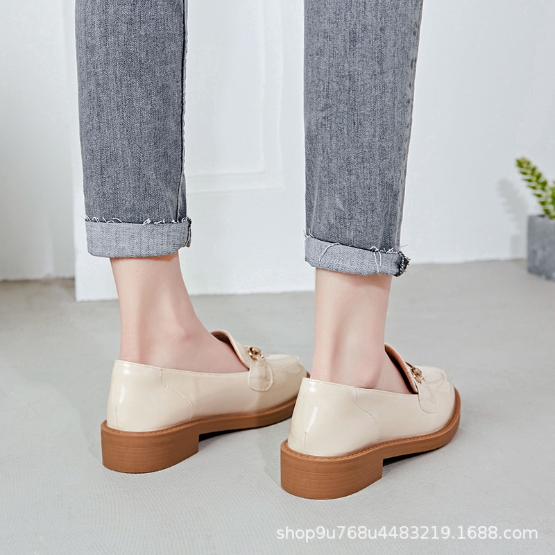 IELGY Giày  chất liệu da đế cao thời trang Anh Quốc dành cho nữ