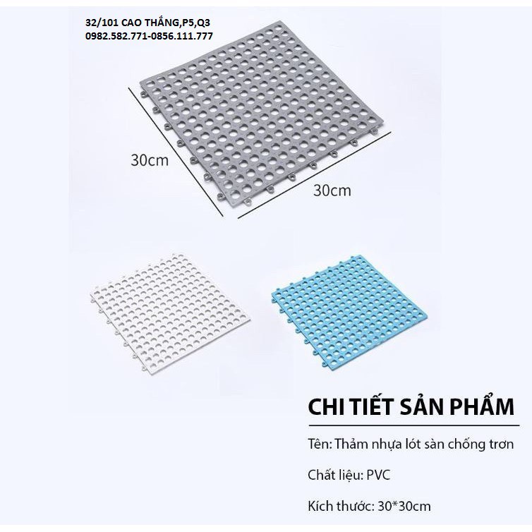 Tấm lót sàn chuồng chó, mèo chất liệu nhựa PVC nhiều màu  SIZE 30X30 cm