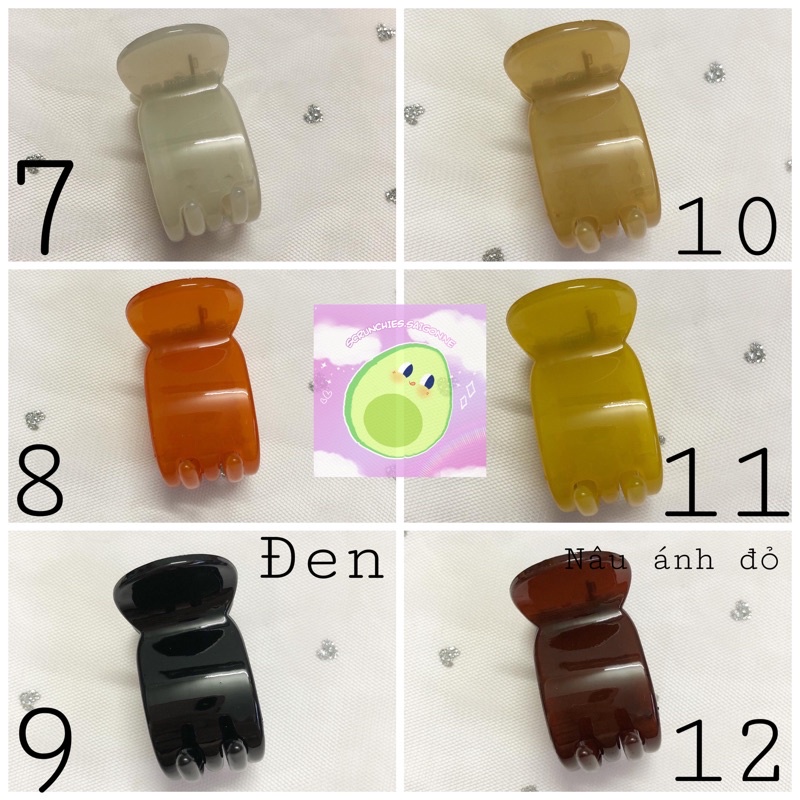 Kẹp tóc càng cua 5 răng nhựa bóng loại tốt