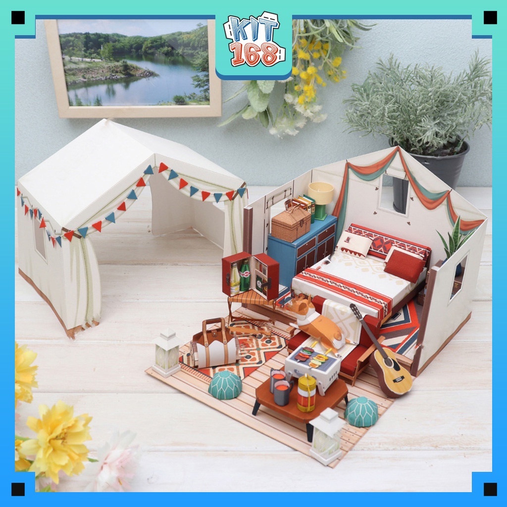 Mô hình giấy kiến trúc Cắm trại Glamping