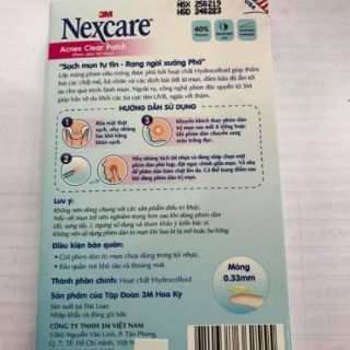 Nexcare 3M  - miếng dán mụn (made in đài Loan)