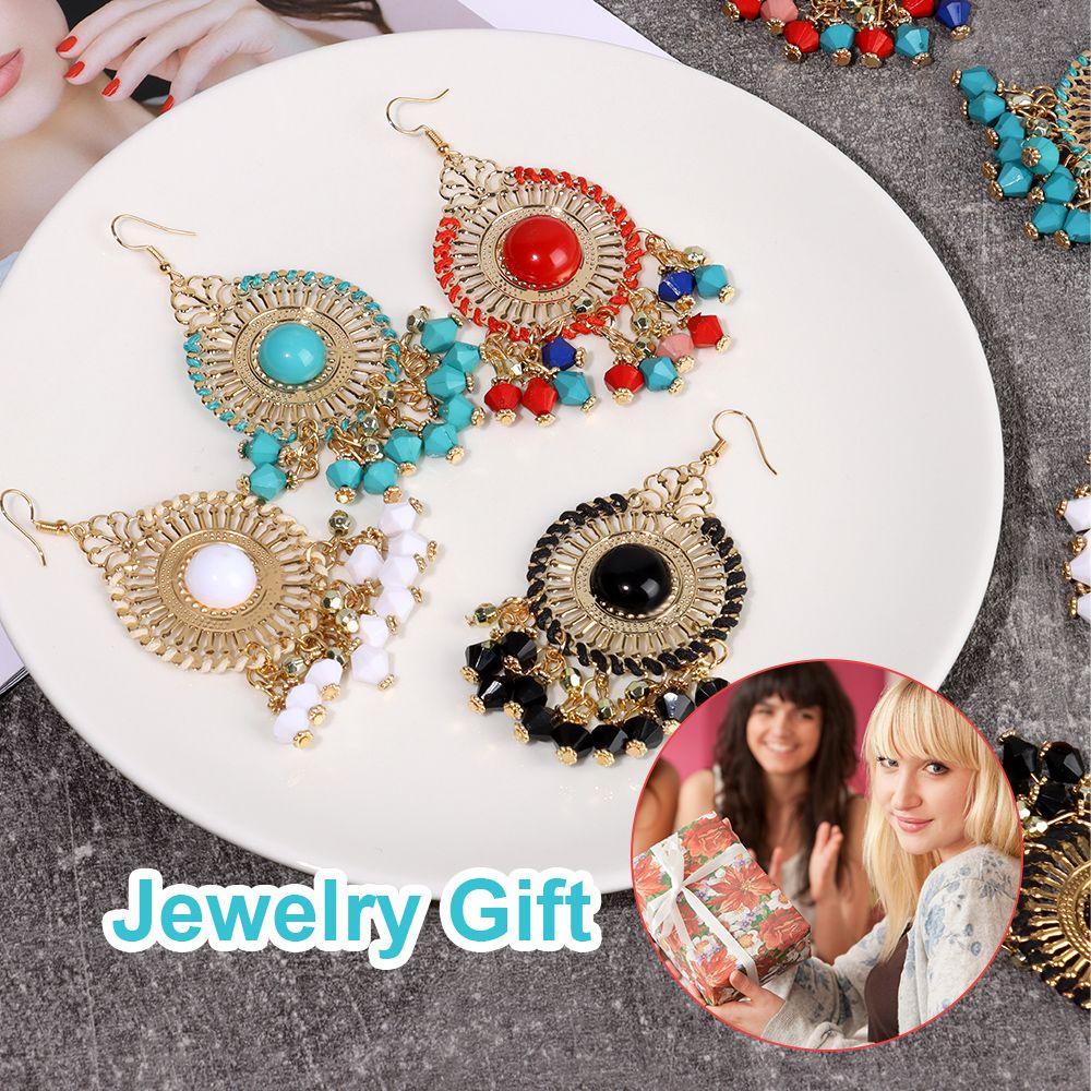 ROSE 1 Đôi Hoa Tai Dáng Dài Phong Cách Bohemian Thời Trang Cho Nữ
