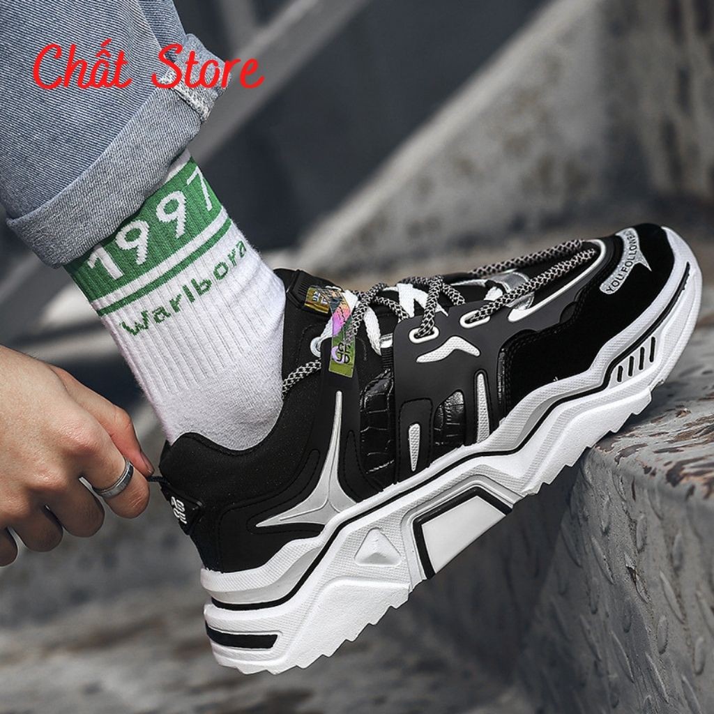 Giày Thể Thao Nam RẺ NHÂT SHOPEE Tăng Chiều Cao 5cm - 6cm, sneaker nam full black, Cao cấp siêu hot, siêu rẻ