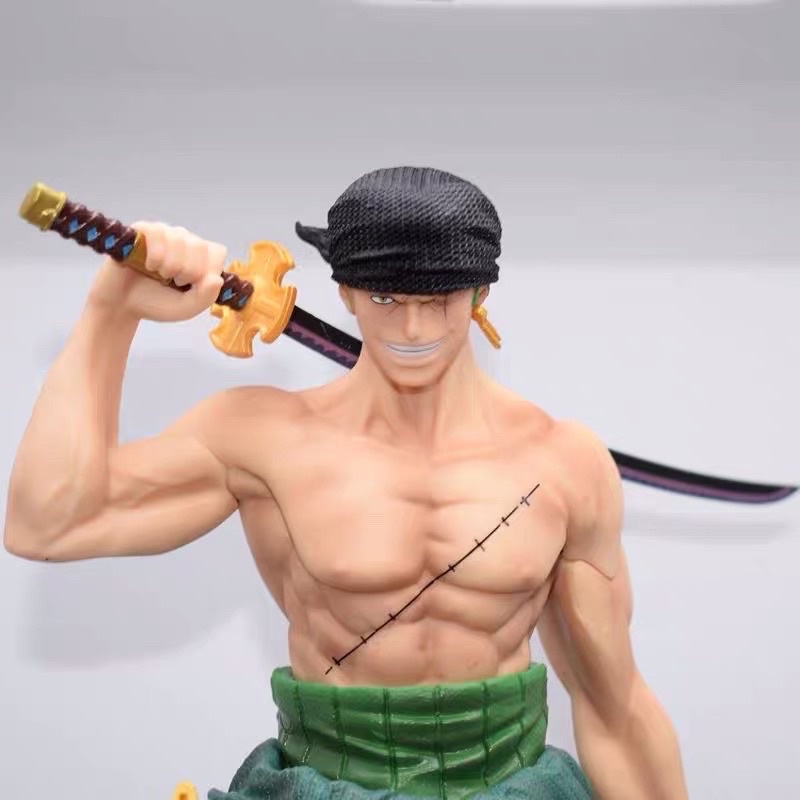 Mô hình Zoro 38cm có đế siêu to 2 đầu -Mô hình Zoro Onepiece