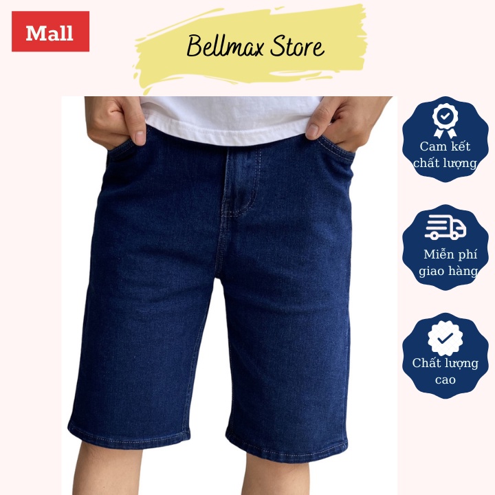 Quần Jean short nam trung niên VNXK  chất jean co giãn