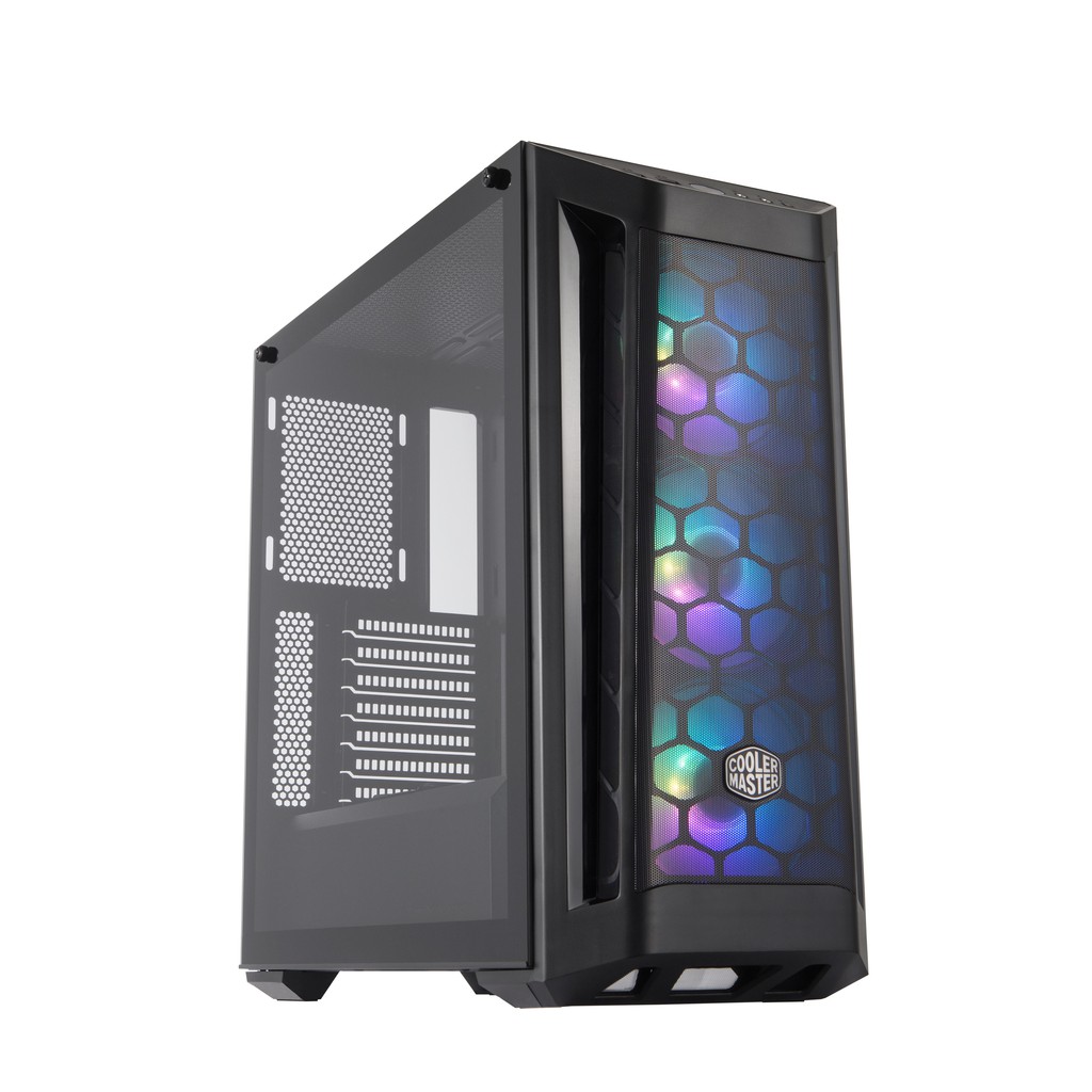 Vỏ Case Máy Tính Cooler Master MasterBox MB511 TG ARGB - Hàng chính hãng BH 24 tháng, kèm sẵn 3 quạt tản nhiệt LED Argb