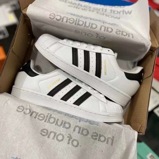 Giày adidas super star tem vàng | cao cấp