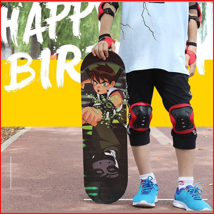 Ván trượt trẻ em skateboard thể thao dài 80 cm chất liệu gỗ phong ép cao cấp 7 lớp