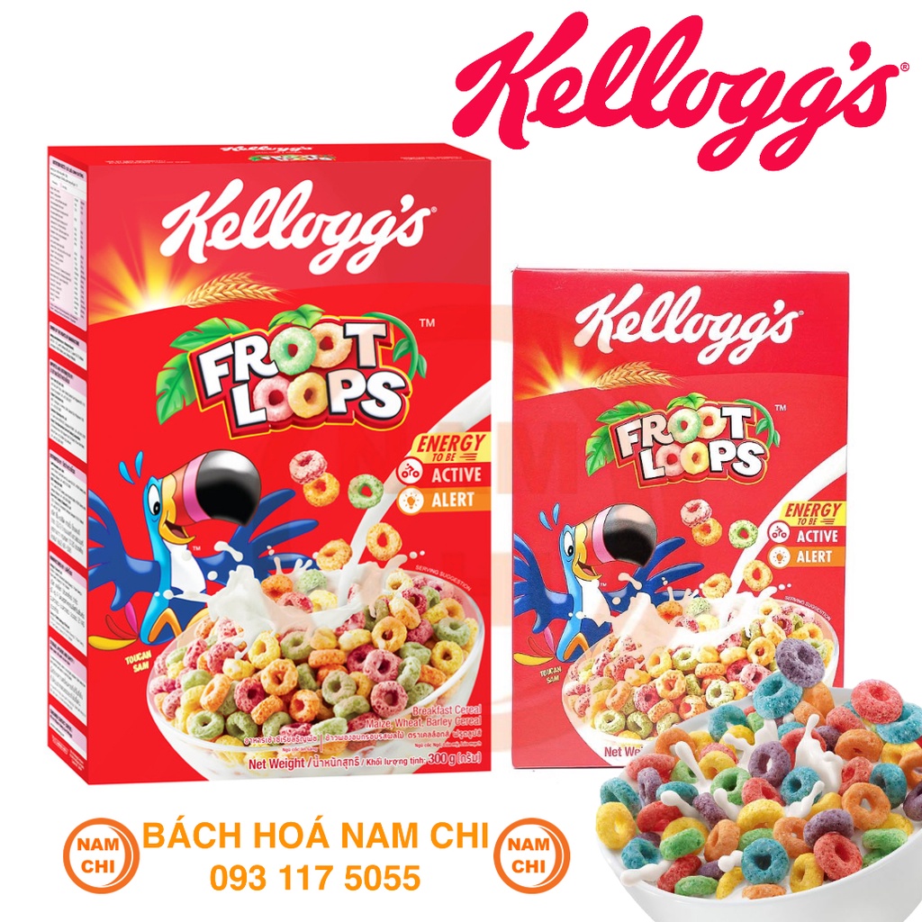 [FROOT LOOPS] Ngũ Cốc Ăn Sáng Kellogg's FROOT LOOPS 160G 300G - Thái Lan