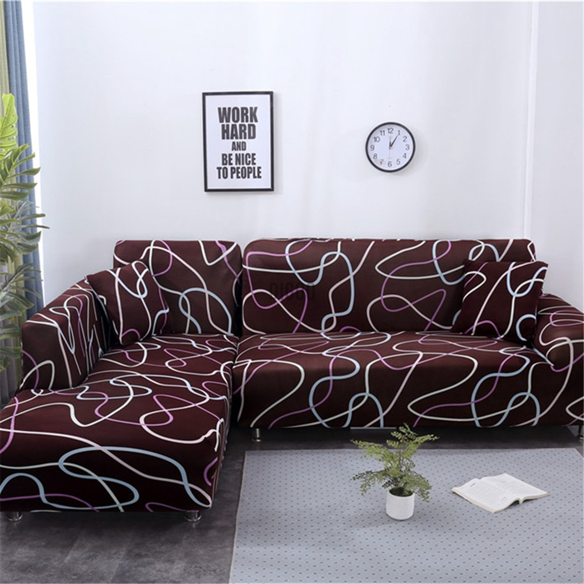 Bộ 4 Miếng Bọc Ghế Sofa Co Giãn 94-112 ''