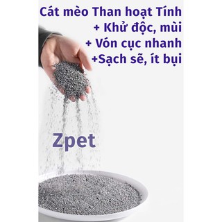 Cát mèo than hoạt tính 5kg 💖ÍT BỤI💖