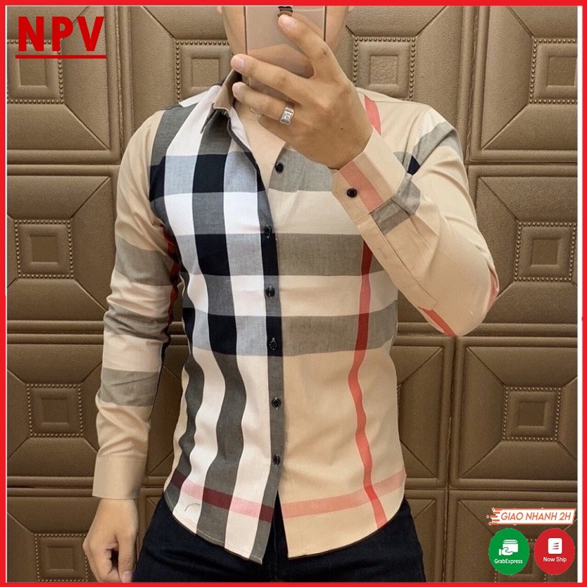Áo sơ mi kẻ sọc NPV thời trang nam,áo sơ mi nam cao cấp phong cách nam tính 3 màu | WebRaoVat - webraovat.net.vn
