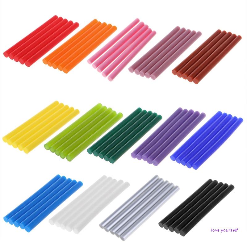 Set 5 Thanh Keo Nến Nhiều Màu Sắc Tiện Dụng Sửa Chữa Đồ Thủ Công 7x100mm