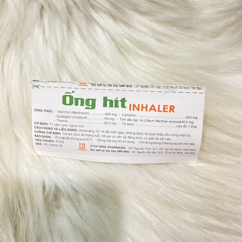 ỐNG HÍT THÔNG MŨI INHALER - Giảm Viêm Mũi, Sổ Mũi An Toàn Cho Mẹ Sau Sinh và Cho Con Bú