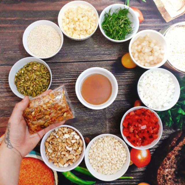 Set nguyên liệu làm bánh dẻo bánh nướng nhân thập cẩm