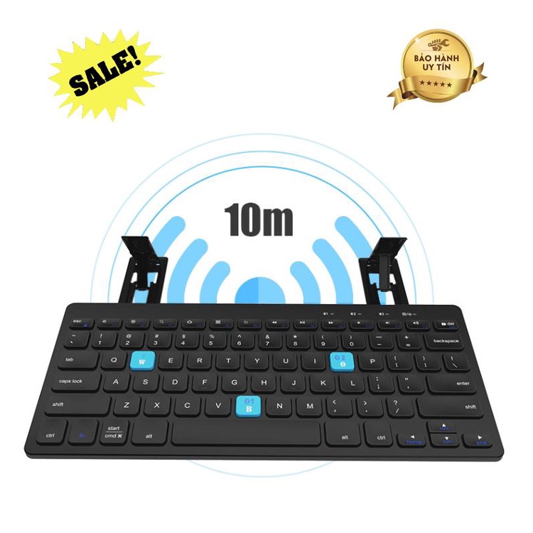 Bàn phím máy tính cho điện thoại, Bàn phím bluetooth BOW HB191A cao cấp, hỗ trợ kết nối 2 thiết bị trong 1, linh hoạt