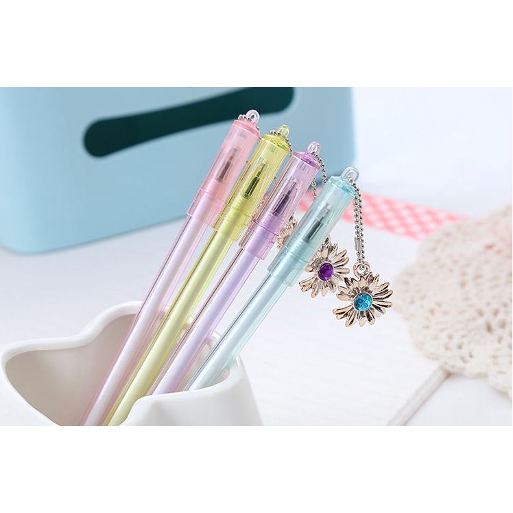 Bút Gel Nước Mực Đen Hình Cánh Hoa H75