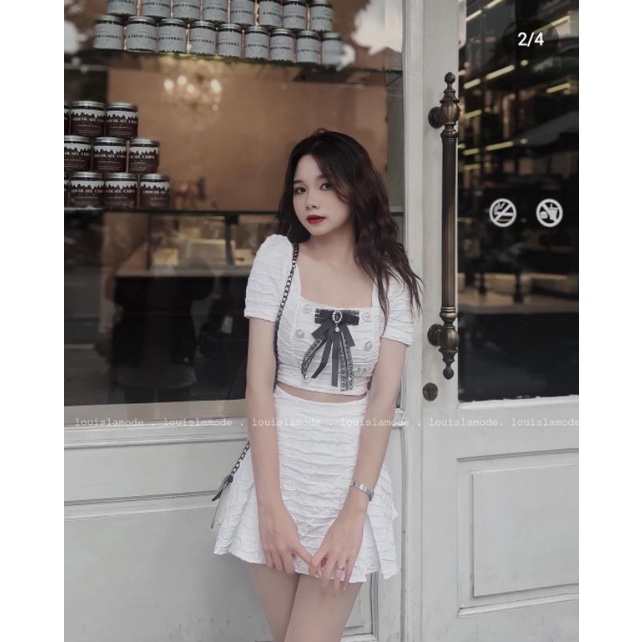 Set Xốp Croptop Tặng Kèm Nơ Diệu Linh